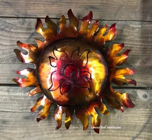 Wall Hanging Metal Sun 9"  MTS90017
