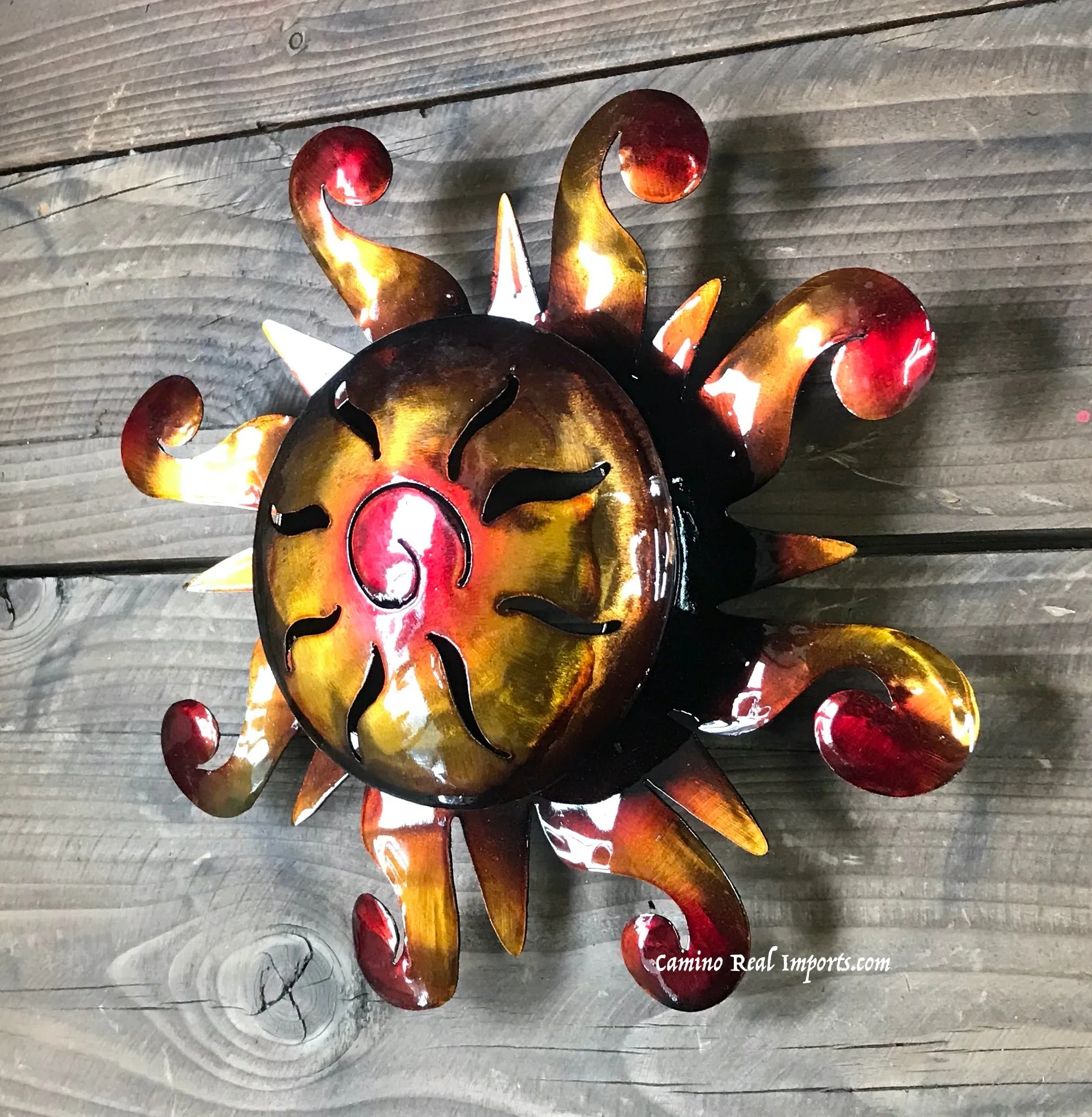 Wall Hanging Metal Sun 9"  MTS9007