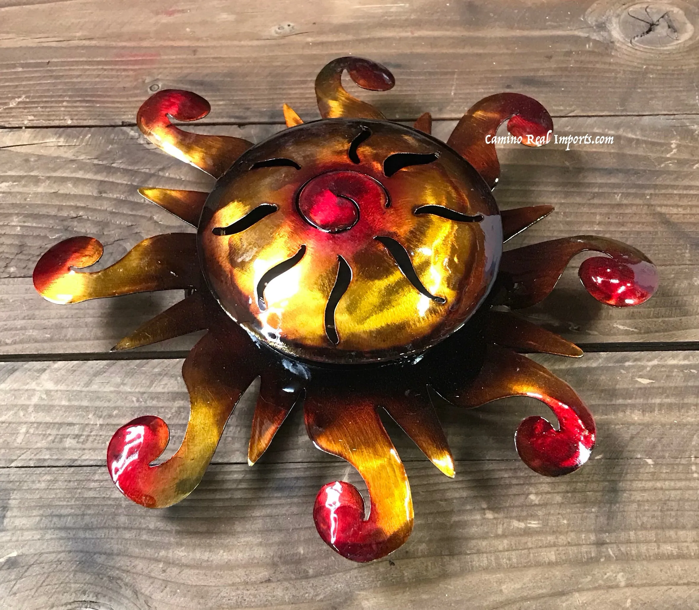 Wall Hanging Metal Sun 9"  MTS9007