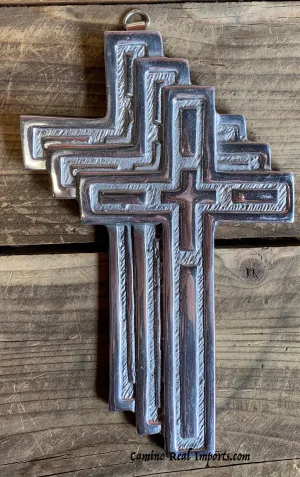 Wall Hanging Pewter Cross Decor MCP013