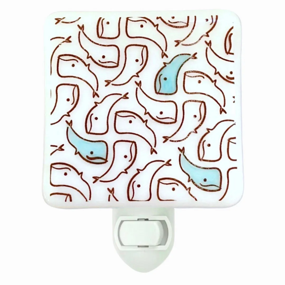 Whales Night Light - Hand Painted