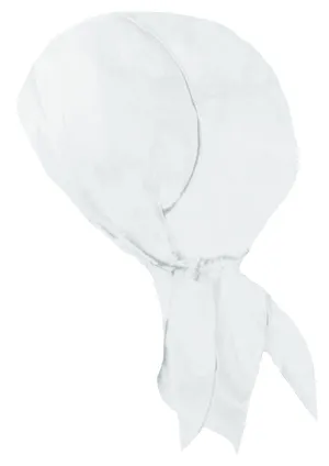 White Doo Rag Motorcycle Skull Cap Dorag Chemo Bandana Helmet Liner MADE IN THE USA