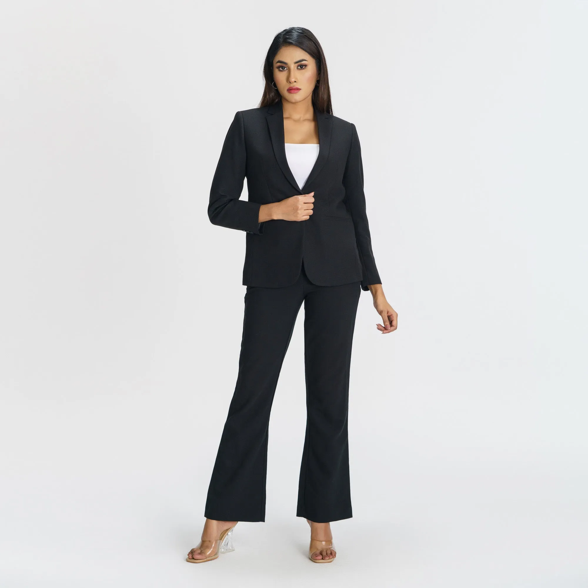 Womens Black Slim Fit Blazer