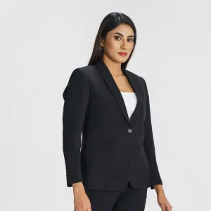 Womens Black Slim Fit Blazer