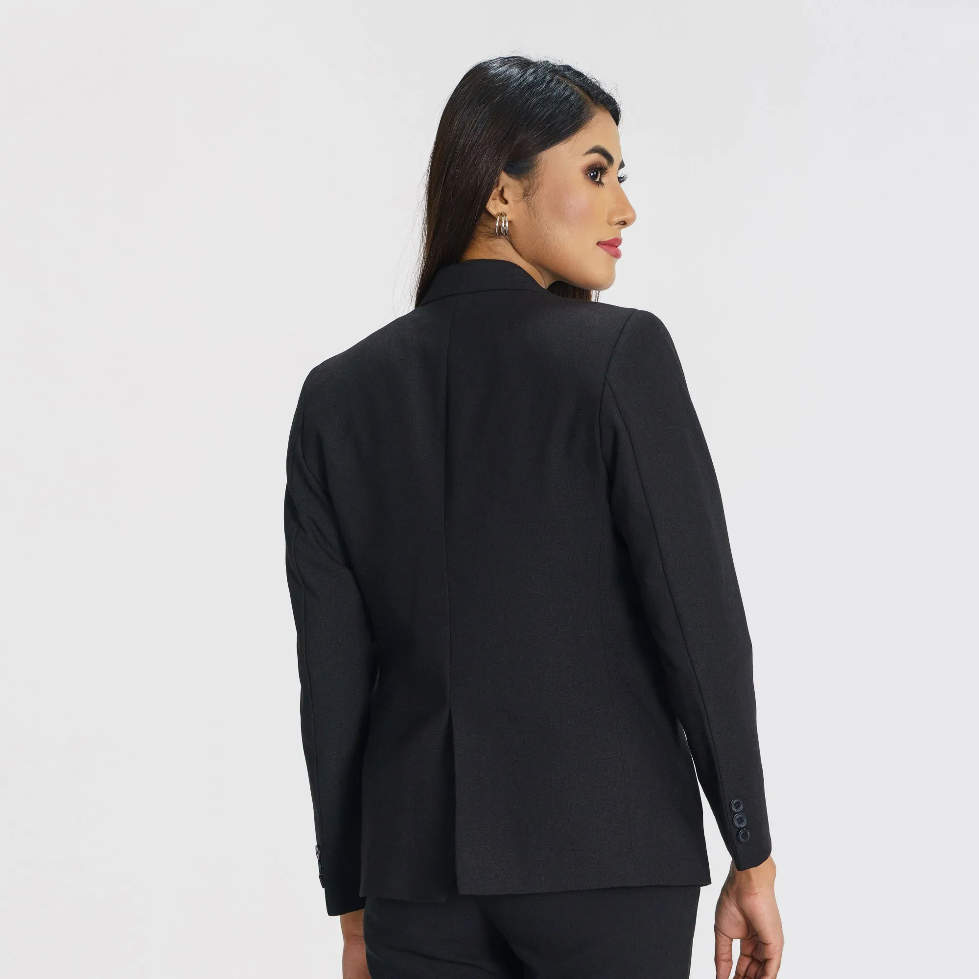 Womens Black Slim Fit Blazer