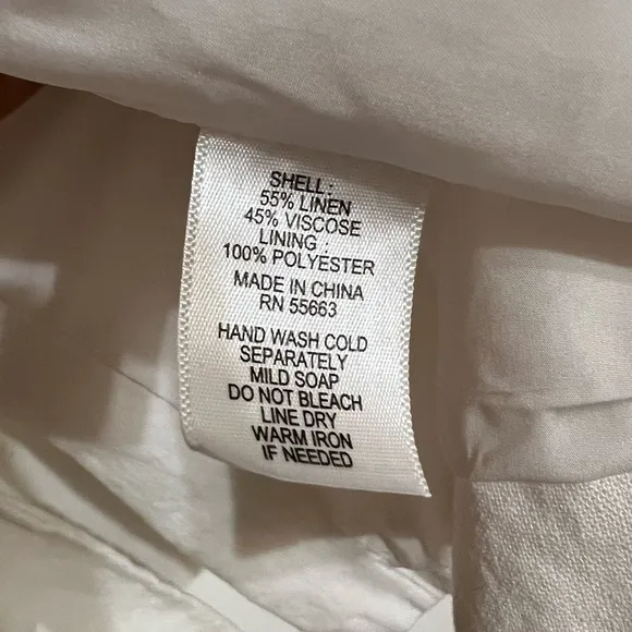 Women’s Halston White Linen Blazer Sz Medium