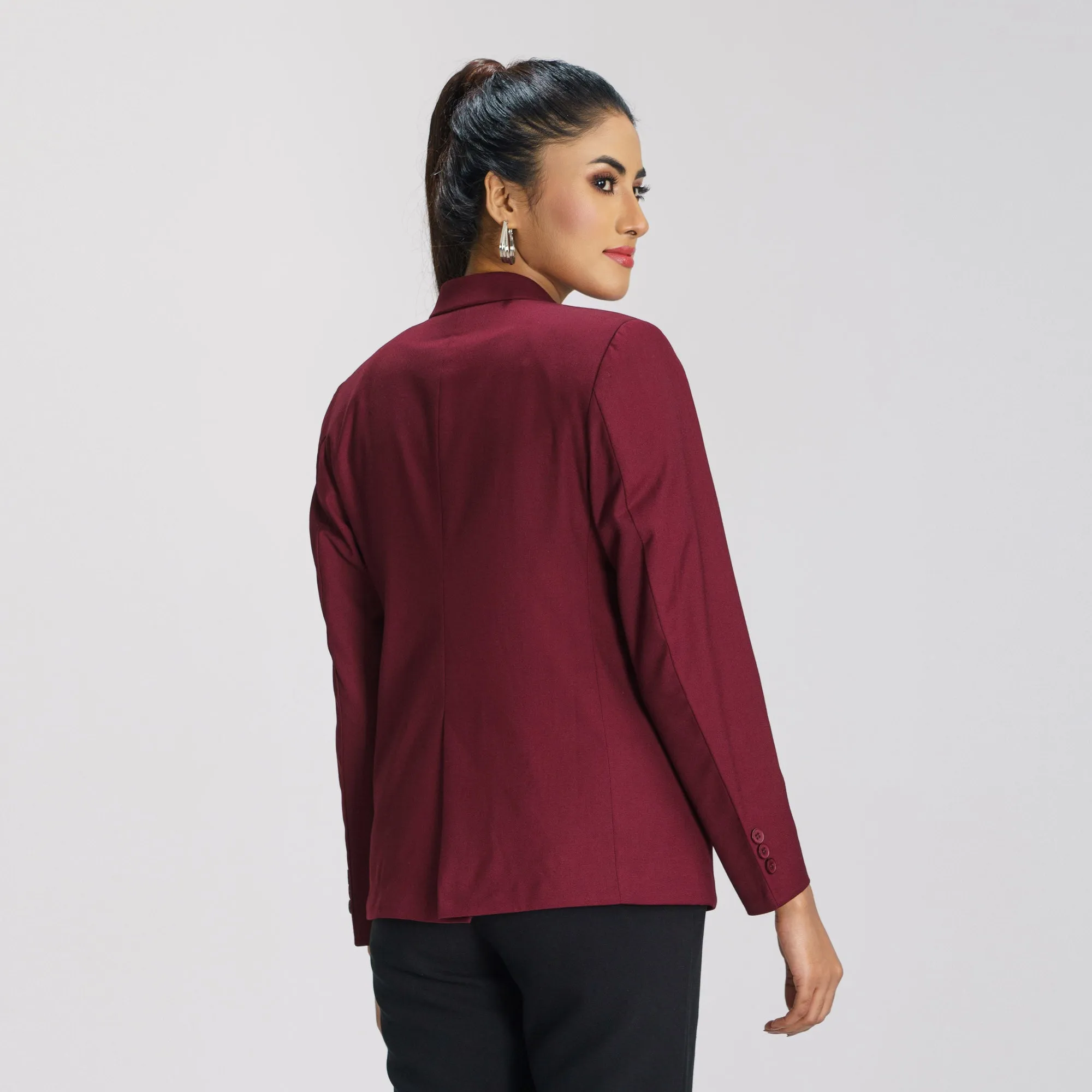 Womens Maroon Blazer