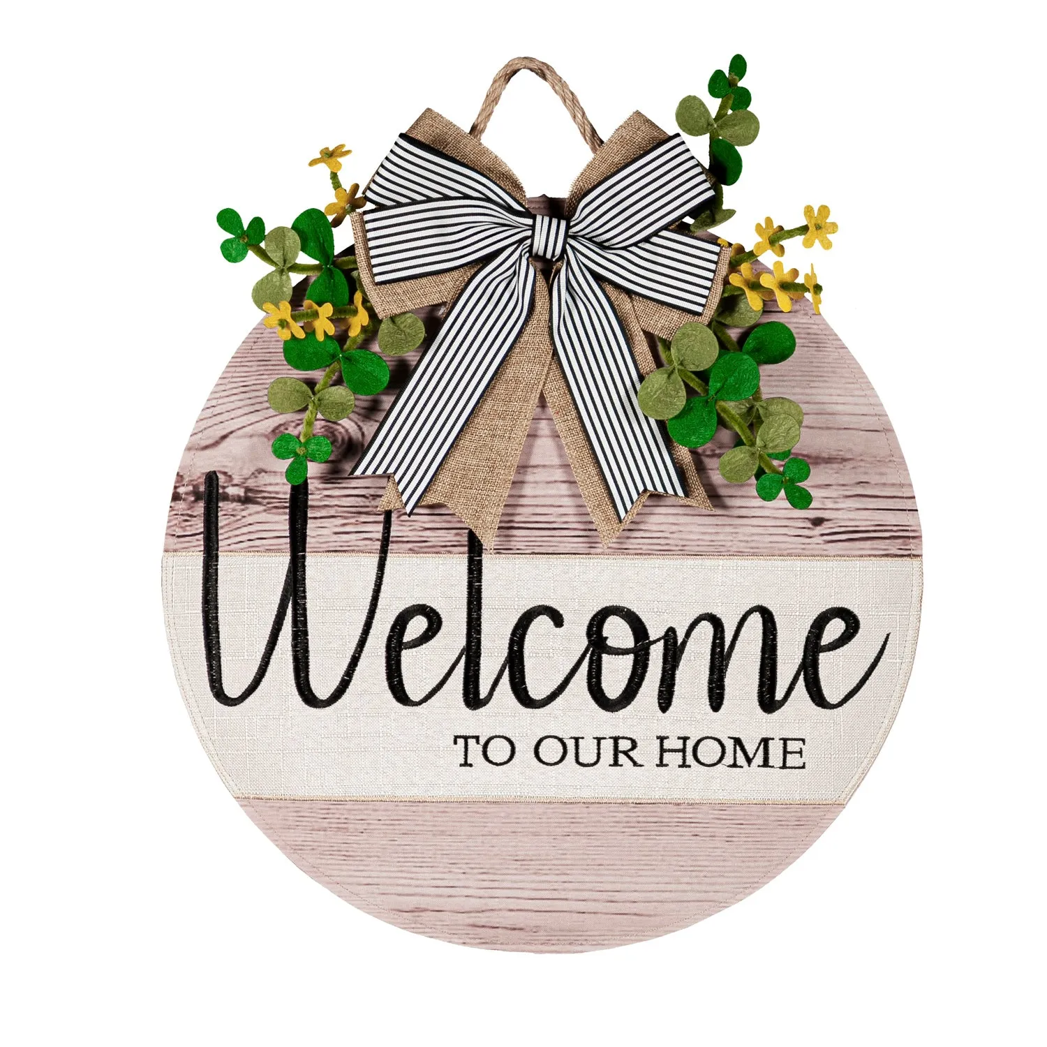 Wood Grain Welcome Door Décor,2dhb2371