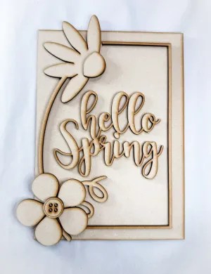 Woodshop - "Hello Spring" Daisy Sign