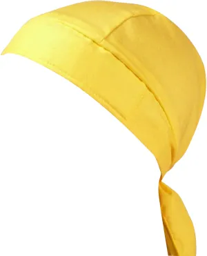 Yellow Doo Rag Motorcycle Skull Cap Dorag Chemo Bandana MADE IN THE USA