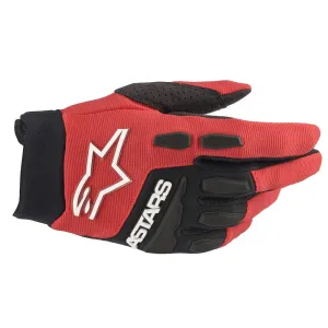 Youth Full Bore Gloves Bright Red/Black XS